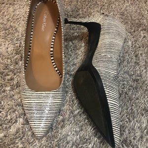 Calvin Klein Black and White heels